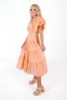 Peachy Keen Midi Dress - Peach Online Sale