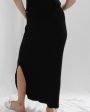 Cable Sweater Midi Skirt - Black - FINAL SALE For Discount