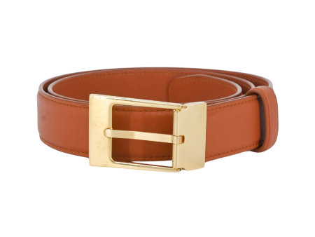 Jewel Tan Leather Belt Online now