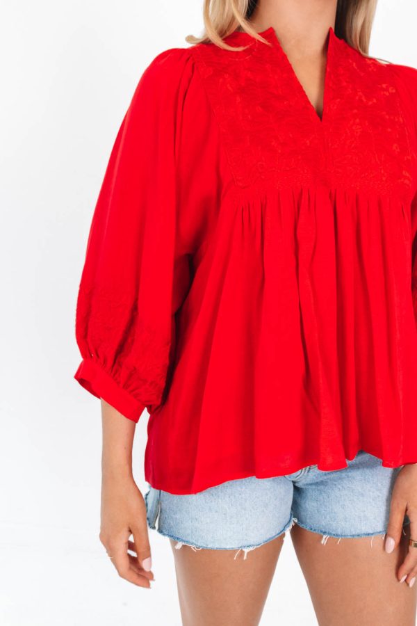 The Maddy Top - Red on Sale