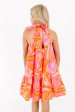 In A Trance Dress - Pink Orange Online Sale