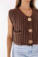 Hope You re Happy Sweater - Brown Online Hot Sale