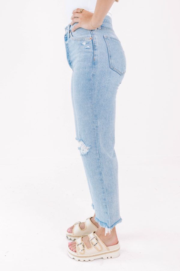 Pistola Cassie Super High Rise Straight Crop Jeans - Daytrip on Sale