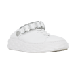 Diamond Crystal White Leather Slipper Trainers Sale