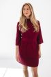 Sunday Mornings Sweater Dress - Burgundy Cheap