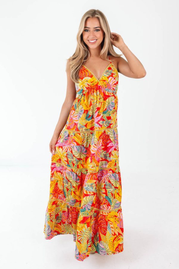 Havana Heat Maxi Dress - Yellow Online