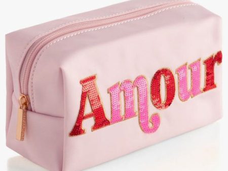 Amour Zip Pouch - Pink Cheap