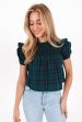 Mistletoe Magic Top - Green Plaid Fashion