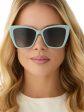 DIFF Eyewear Becky II Sunglasses: Steel Teal & Grey Gradient Hot on Sale