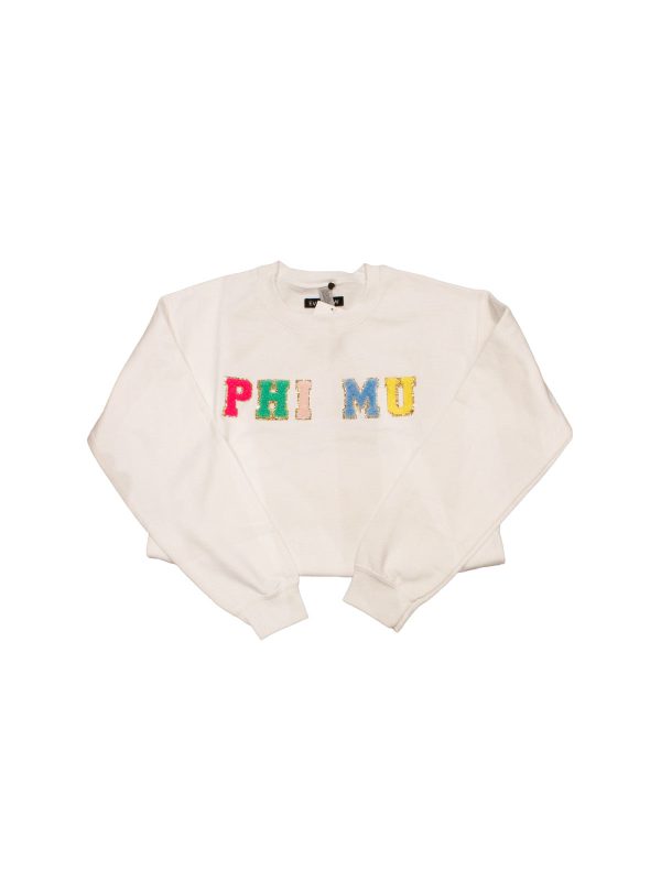 Sorority Varsity Sweatshirt: Phi Mu Cheap