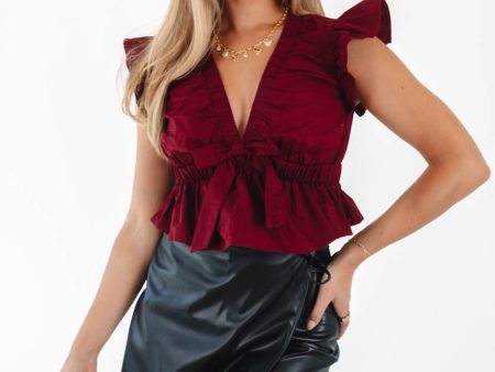 Best Kept Secret Top - Maroon Discount