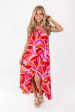 Just Groovy Midi Dress - Pink Sale