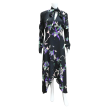 Black Floral Neck-Tie Dress Hot on Sale