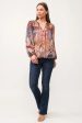 Alessia Printed V-Neck Blouse Hot on Sale