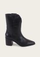 Vera Croc-Embossed Cowboy Bootie Online Sale