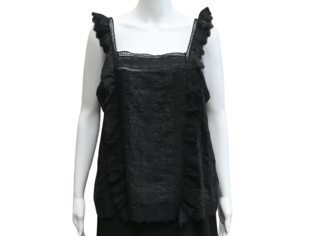 Black Katie Lace Embroidered Top Online Sale