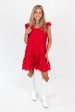 The Charlie Ruffle Strap Dress - Red Supply