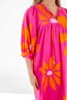 The Maui Puff Sleeve Midi Dress - Pink Sale