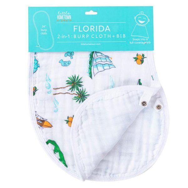 Florida Baby Burp Cloth Bib Combo Fashion