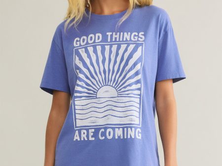 Z SUPPLY Good Things Boyfriend Tee Hot on Sale