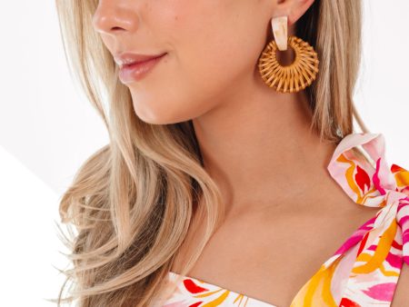 Cabana Cutie Earrings - Tan Fashion