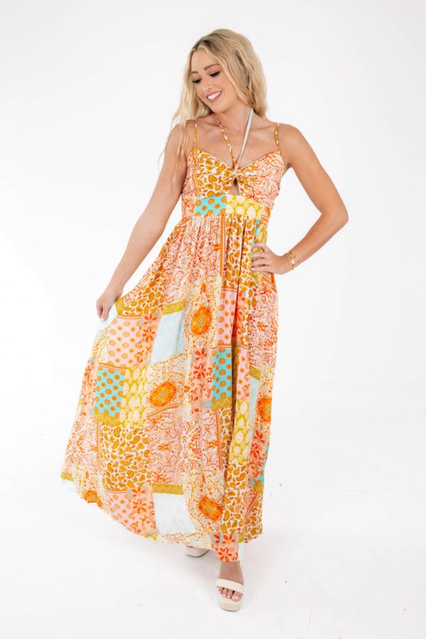 Patchwork Princess Maxi Dress - Multi For Discount