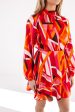 Get Your Groove On Dress - Red Multi Online Sale