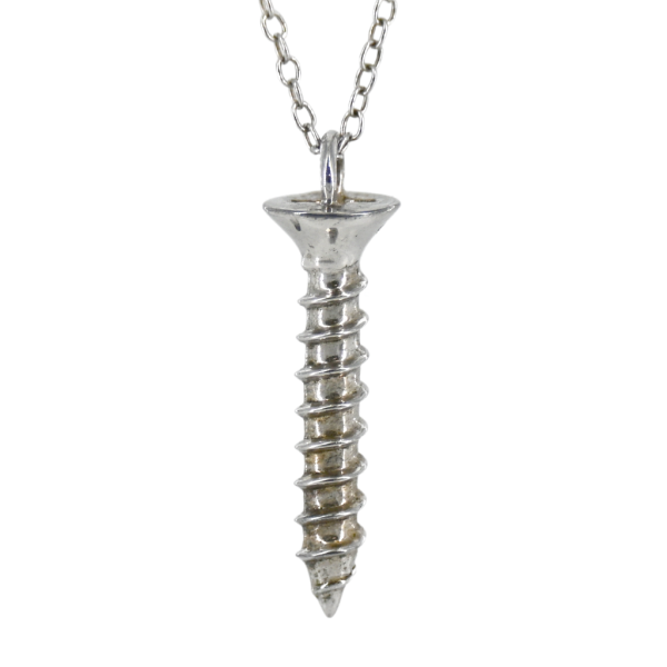 Sterling Silver Screw Necklace Online Sale