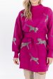 Leopard Love Sweater Dress - Hot Pink For Sale