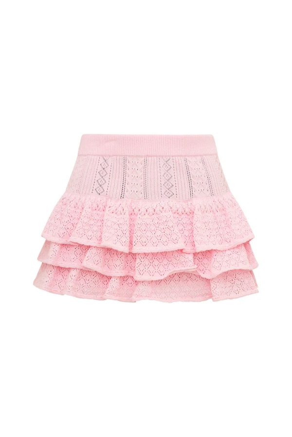 Baudin Bow Pointelle Mini Skirt For Discount