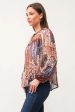 Alessia Printed V-Neck Blouse Hot on Sale