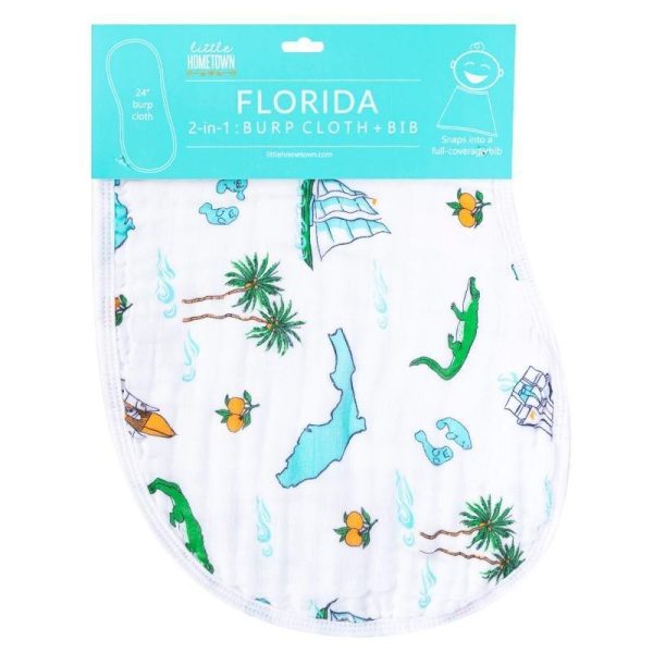 Florida Baby Burp Cloth Bib Combo Fashion