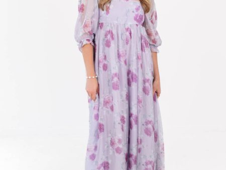 Double Take Midi Dress - Lavender For Sale