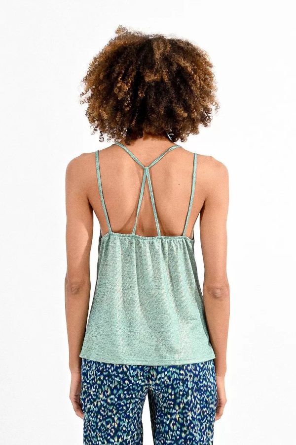 Molly Bracken Shimmer Strappy Camisole Online Hot Sale