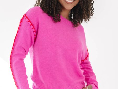 Pack Your Bags Sweater - Hot Pink Online now