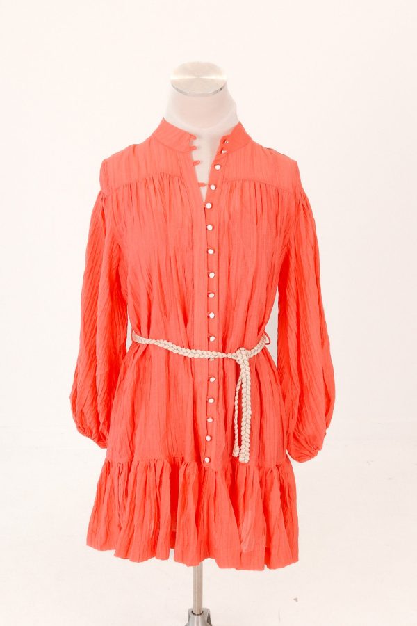 Amber Sky Dress - Coral Sale