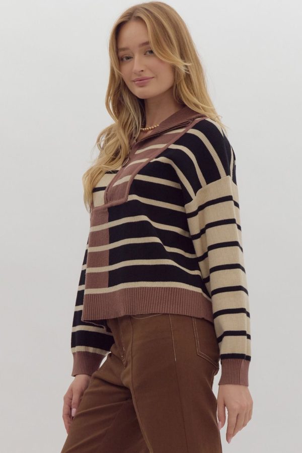 Best Bet Striped Sweater on Sale