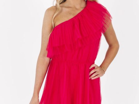 Living In A Dream Dress - Hot Pink For Discount