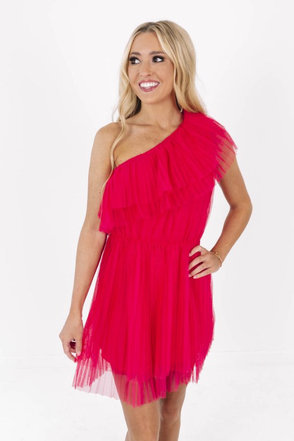 Living In A Dream Dress - Hot Pink For Discount