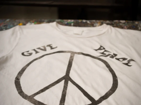 John Lennon Give Peace a Chance Crew Tee Fashion