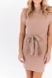 New Chill Sweater Dress - Taupe For Discount