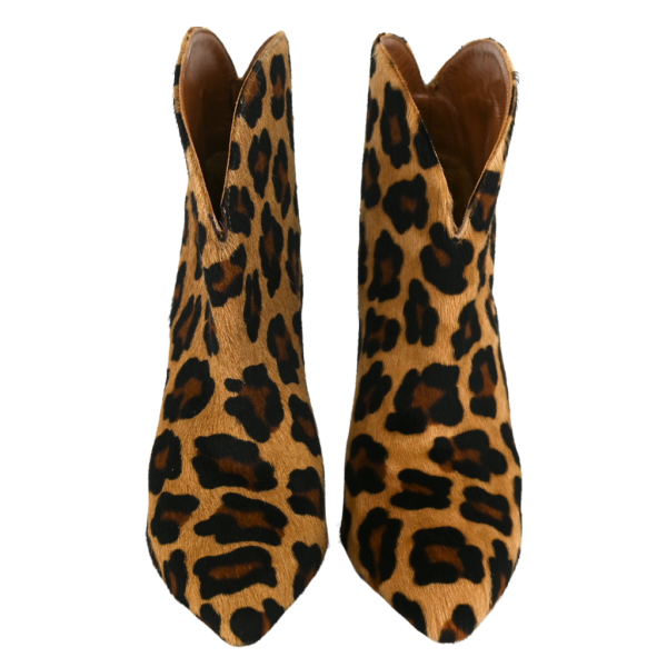 Leopard Calf-Hair Ankle Booties Sale