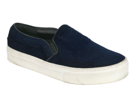 Navy Ponyhair Slip-On Sneakers Online Hot Sale