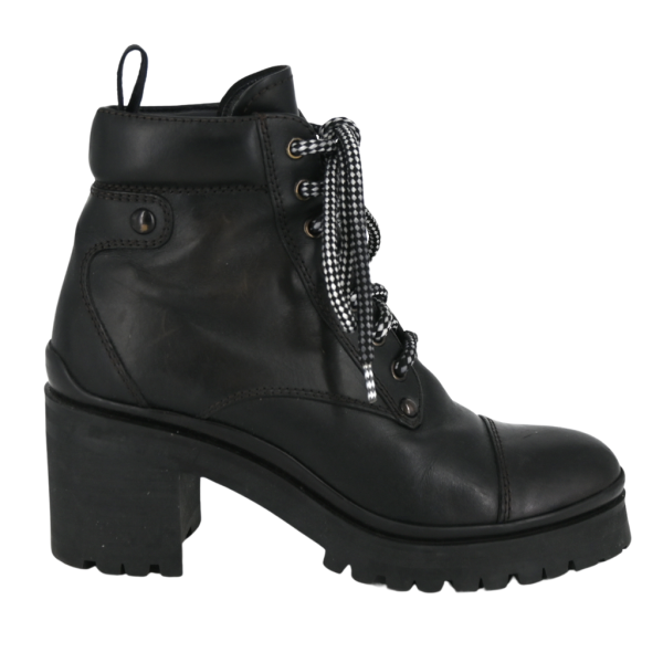 Black Leather Combat Boots Supply