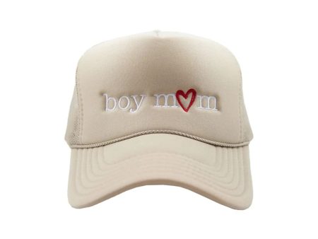 Boy Mom Heart Trucker Hat Discount