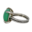 Chatelaine Green Chrysoprase & Diamond Ring For Discount