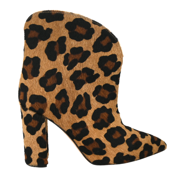 Leopard Calf-Hair Ankle Booties Sale