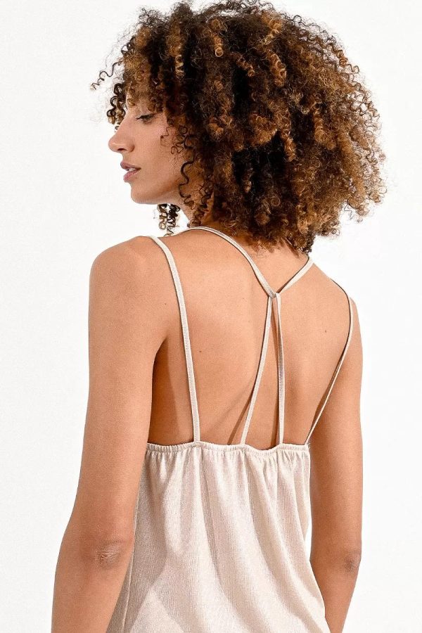 Molly Bracken Shimmer Strappy Camisole Online Hot Sale