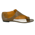 Brown Leather Flat Sandals For Cheap