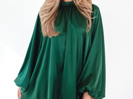 Who Is She Dress - Hunter Green on Sale